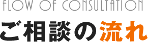 FLOW OF CONSULTATION ご相談の流れ